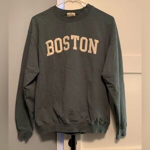 Boston Graphic Crewneck Sweatshirt - Forest Green